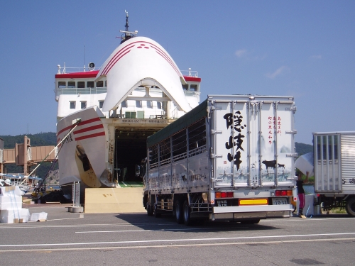 成長した牛は、生産者自らがトラックを運転し東京市場へと出荷される。